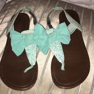 Teal sandals